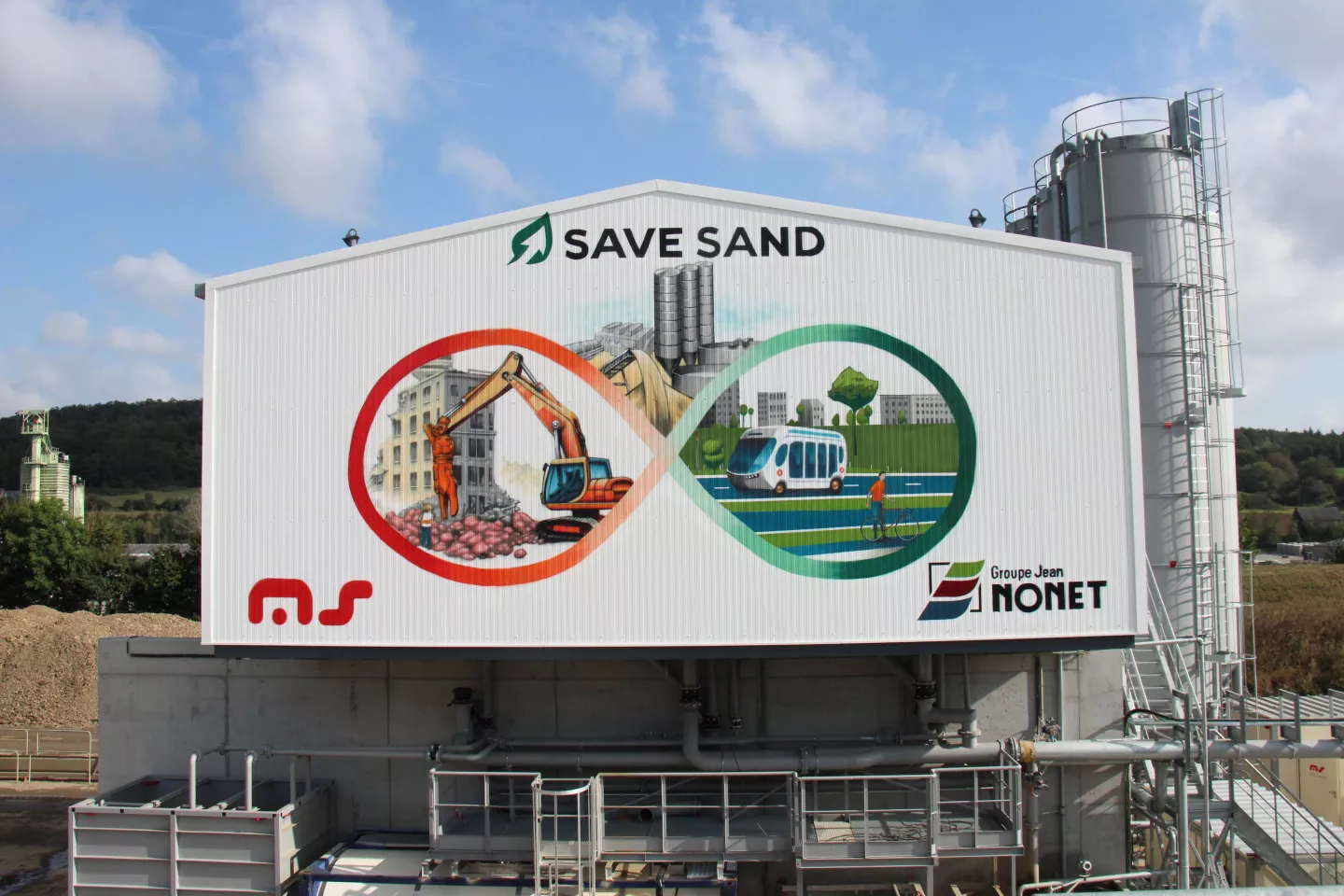 Hublet - Un graff pour notre centrale de lavage à Floreffe